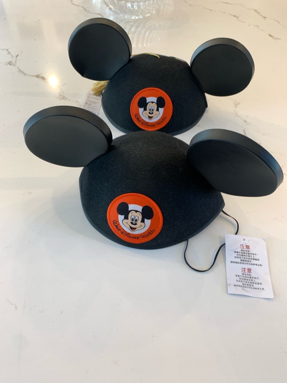 Mickey Mouse Ear Hats Walt Disney World Adult One Size Set Of (2) NEW